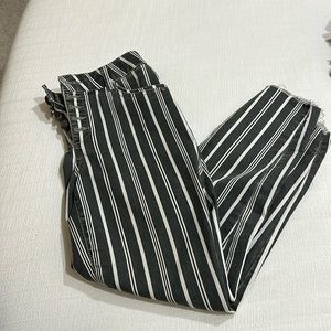 Democracy Black and White Striped Pants